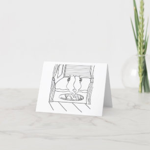Tarjeta De Agradecimiento Tiempo De Desayuno Para Los Gatos 🐈 🐈 ⬛