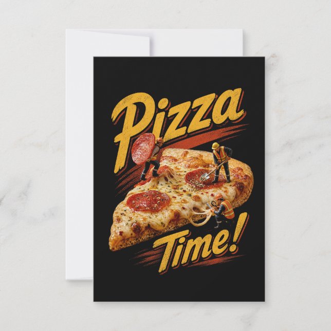 Tarjeta De Agradecimiento ¡Tiempo de Pizza! (Anverso)