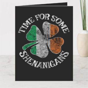 Tarjeta De Agradecimiento Tiempo de San Patricio para algunas travesuras tré