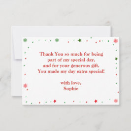 Tarjeta De Agradecimiento Tiempo más maravilloso navidad