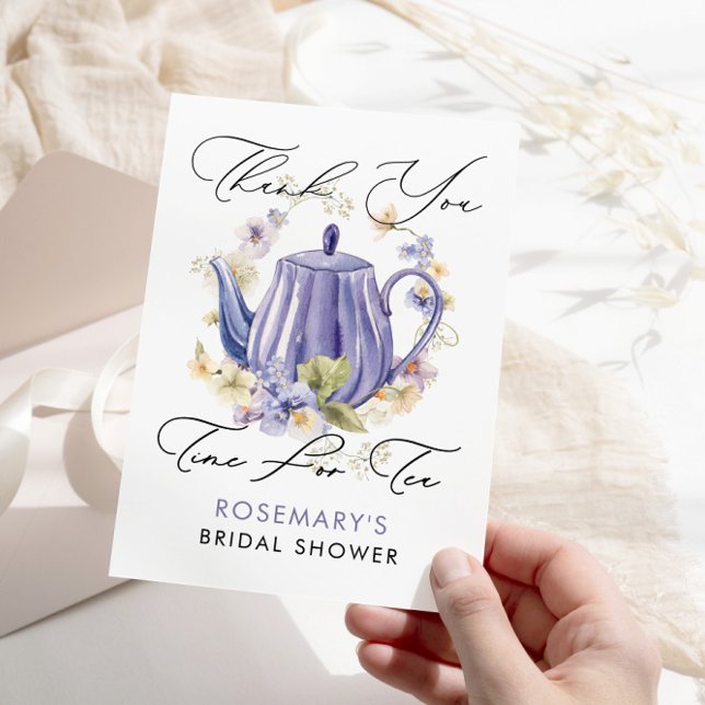 Tarjeta De Agradecimiento Tiempo Para El Tea Bridal Shower Escrito A Mano (Subido por el creador)