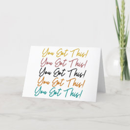 Tarjeta De Agradecimiento ¡Tienes Esto! Cita Inspiradora de color