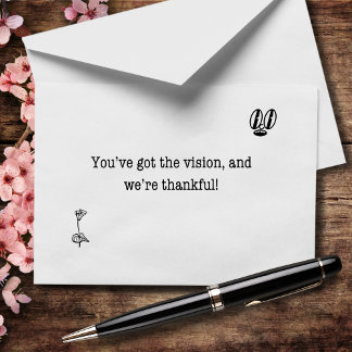 Tarjeta De Agradecimiento Tienes la visión