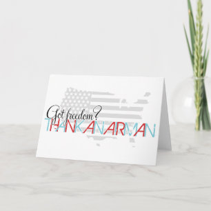 Tarjeta De Agradecimiento ¿Tienes libertad? Gracias a Airman