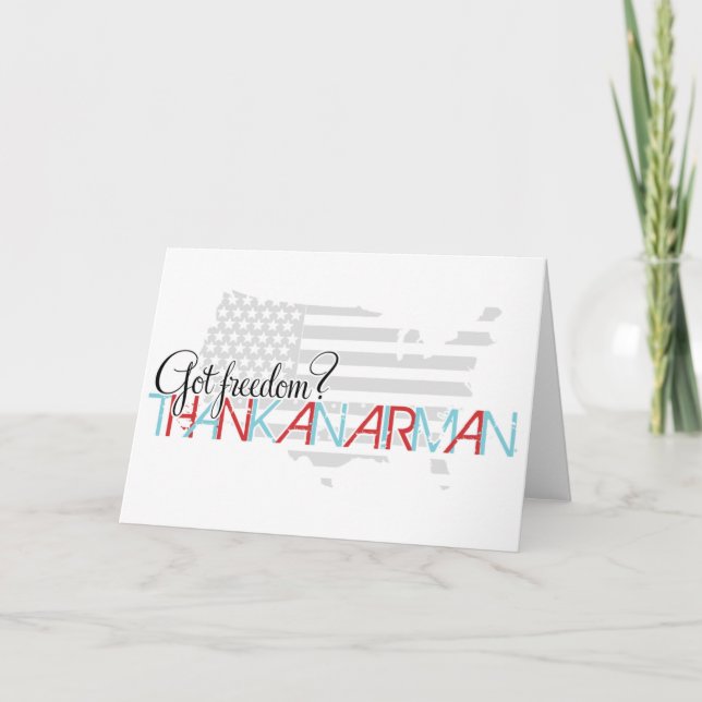 Tarjeta De Agradecimiento ¿Tienes libertad? Gracias a Airman (Anverso)