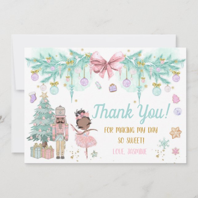 Tarjeta De Agradecimiento Tierra de dulces zurrones de ciruela de azúcar pep (Anverso)