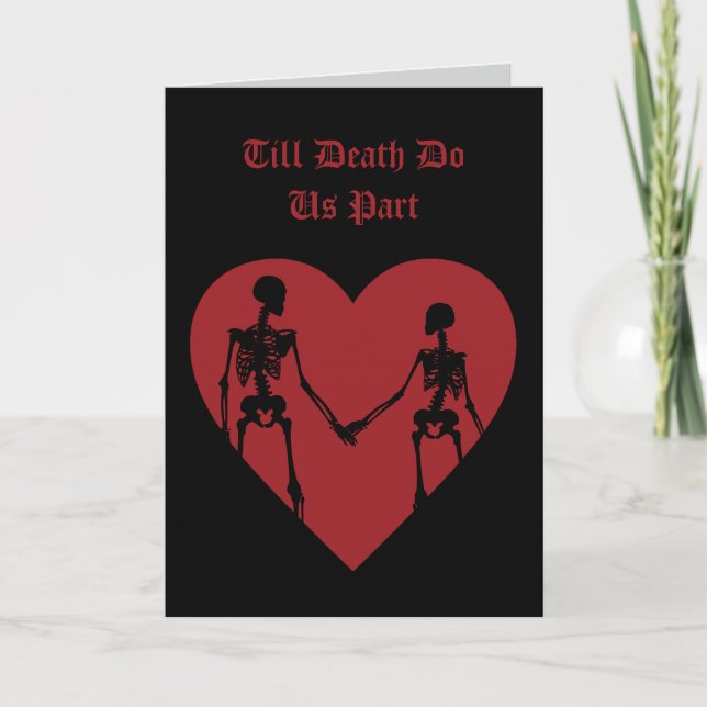 Tarjeta De Agradecimiento Till Death Do Us Part Valentine's Day Card Red (Anverso)