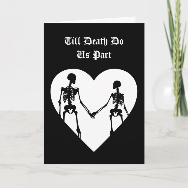 Tarjeta De Agradecimiento Till Death Do Us Part Valentine's Day Card White (Anverso)
