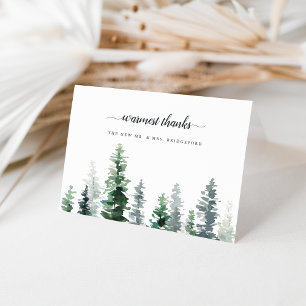 Tarjeta De Agradecimiento Timber Grove Boda personalizado Gracias