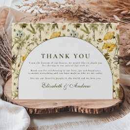 Tarjeta De Agradecimiento Timeless Floral Arch Wedding