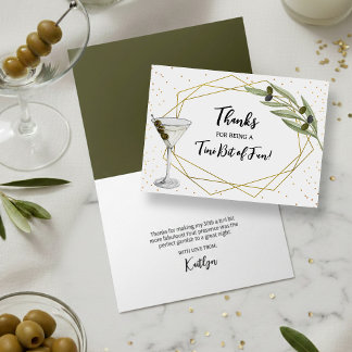 Tarjeta De Agradecimiento Tini Bit Of Fun Martini Soirée