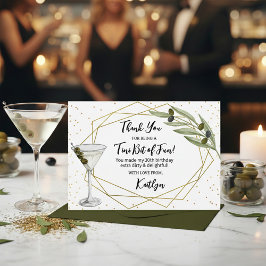 Tarjeta De Agradecimiento Tini Bit Of Fun Martini Velada