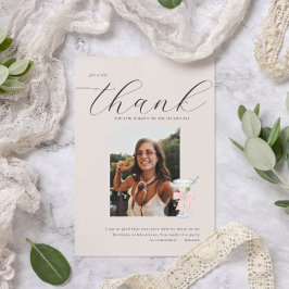 Tarjeta De Agradecimiento Tini Gracias | Foto con tema de Martini