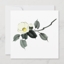 Tinta blanca camellia sumi y acuarela japonesa