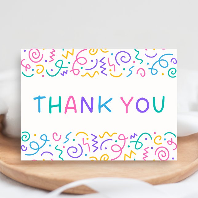 Tarjeta De Agradecimiento Tiny Human Shindig Baby Shower (Retro Tiny Human Shindig Baby Shower Thank you Card)