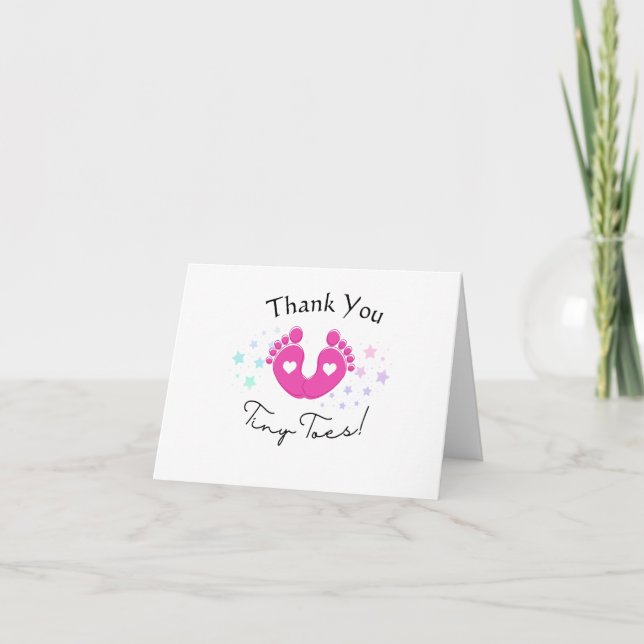 Tarjeta de agradecimiento Tiny Toes (Anverso)