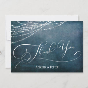 Tarjeta De Agradecimiento Tipo y Luces Elegantes Modernos Grunge Vintage Tur