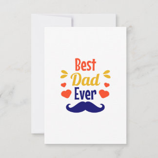 Tarjeta De Agradecimiento Tipografía adorable del mejor papá del mundo