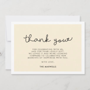 Tarjeta De Agradecimiento Tipografía caprichosa