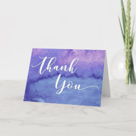 Tarjeta De Agradecimiento Tipografía de color morado Gracias Nota, 5