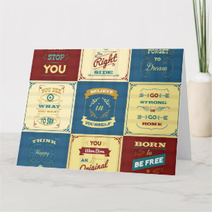 Tarjeta De Agradecimiento Tipografía de eslogan