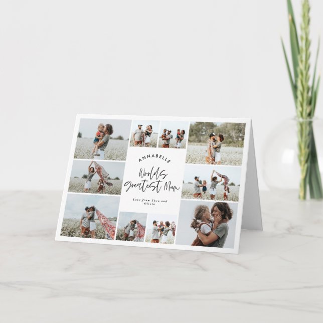 Tarjeta De Agradecimiento Tipografía de mamá elegante moderno minimalista mu (Anverso)