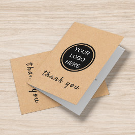 Tarjeta De Agradecimiento Tipografía del logotipo de negocios ruso