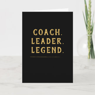 Tarjeta De Agradecimiento Tipografía Dorada Leyenda Líder Entrenador