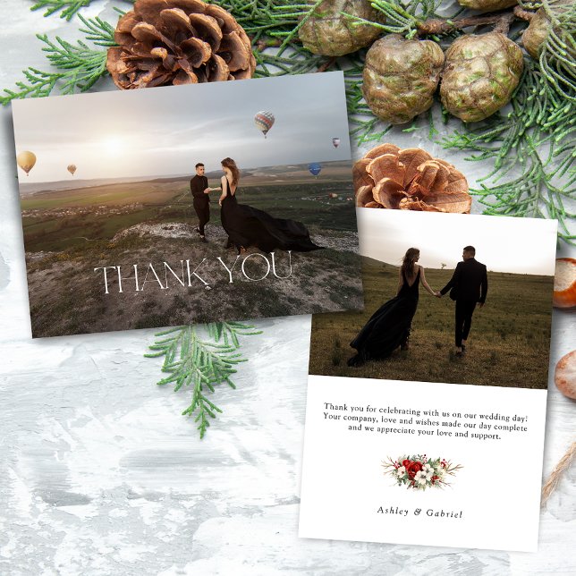 Tarjeta De Agradecimiento Tipografía moderna elegante Foto (Subido por el creador)