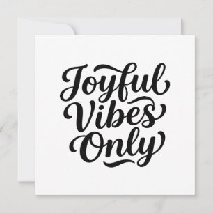 Tarjeta De Agradecimiento Tipografía Vibraciones Alegres