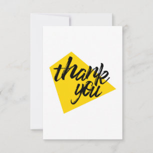 Tarjeta De Agradecimiento Tipografía y diseño de escritura a mano modernos y