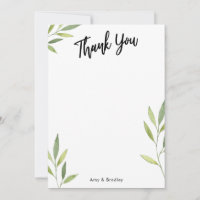 Tipografía y follaje de acuarela verde