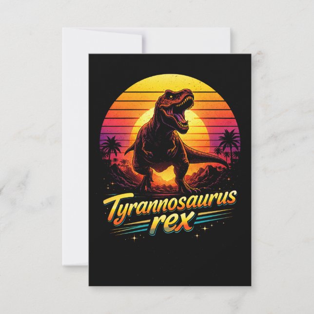 Tarjeta De Agradecimiento Tiranosaurio Rex (Anverso)