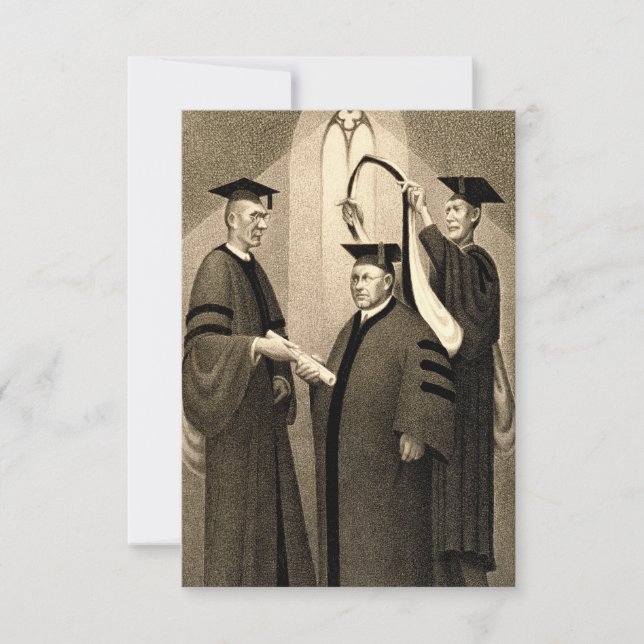 Tarjeta De Agradecimiento Título honorífico, 1938 por Grant Wood (Anverso)