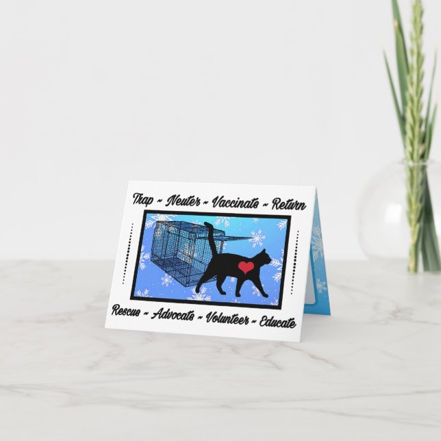 Tarjeta De Agradecimiento TNR CAT Rescue Trampa Neutro Retorno Vacaciones XM (Anverso)