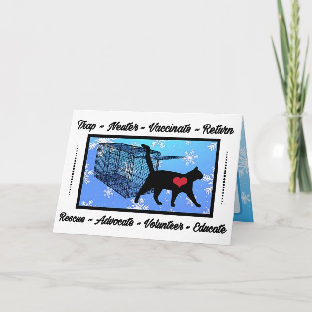 Tarjeta De Agradecimiento TNR CAT Rescue Trampa Neutro Retorno Vacaciones XM (Anverso)