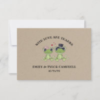©Toadally in Love Frog Couple Rustic Boda