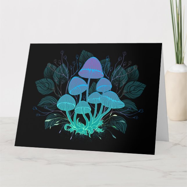 Tarjeta De Agradecimiento Toadstools en Bushes (Anverso)