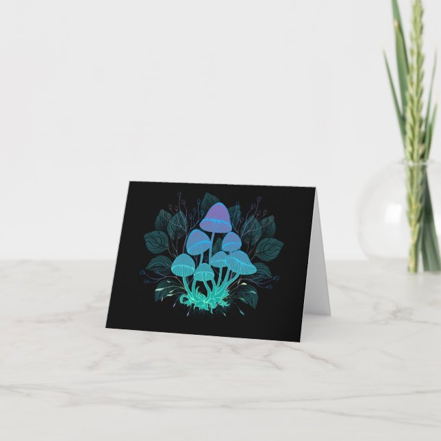 Tarjeta De Agradecimiento Toadstools en Bushes (Anverso)