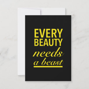 Tarjeta De Agradecimiento Toda belleza necesita una bestia amarilla