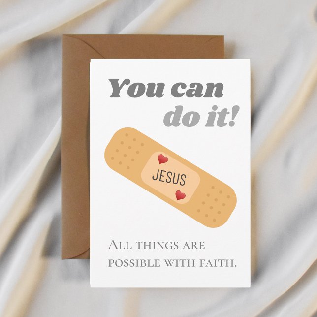 Tarjeta De Agradecimiento Todas las cosas son posibles con la fe Jesús Postc (Subido por el creador)