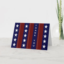 Tarjeta De Agradecimiento ¡Todo americano gracias! - Estrellas y rayas