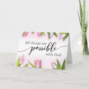 Tarjeta De Agradecimiento Todo es posible con Dios