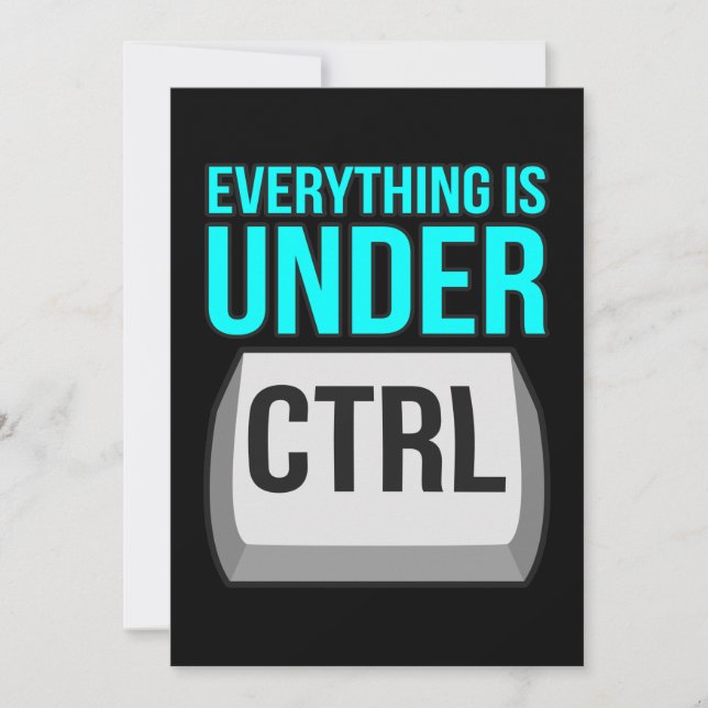 Tarjeta De Agradecimiento Todo está bajo control Informática (Anverso)