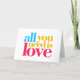 Tarjeta De Agradecimiento Todo lo que necesitas es amor