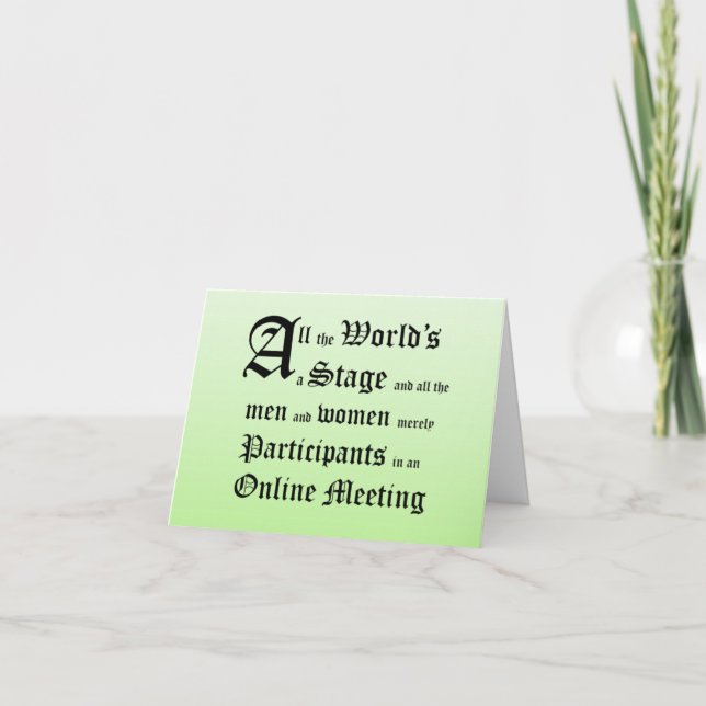 Tarjeta De Agradecimiento Todos los mundos una carta de vacaciones inteligen (Anverso)