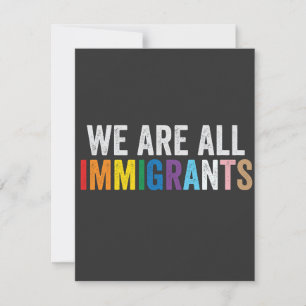 Tarjeta De Agradecimiento Todos somos inmigrantes LGBT, aliado del arcoiris