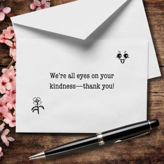 Tarjeta De Agradecimiento Todos somos ojos en tu amabilidad