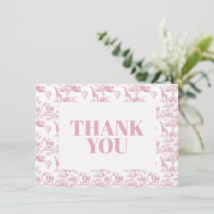 Tarjeta De Agradecimiento Toile de Jouy Baby Shower