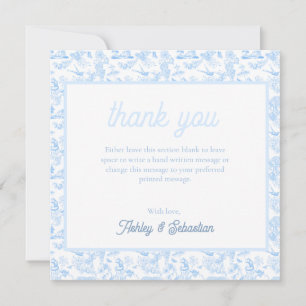 Tarjeta De Agradecimiento Toile Preppy Jungle Chinoiserie